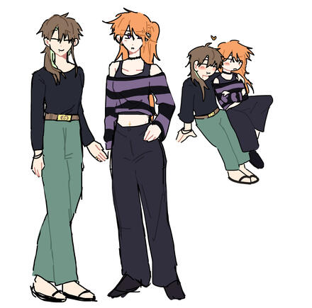 me & 3dusk's ocs